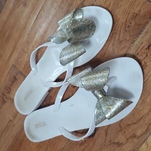 Melissa Harmonic bow sandals beige coquette